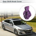 thumbnail image 2 of Unique Bargains 1 Pc Universal Gear Shift Knob Cover Automotive Manual Stick Shifting Handle Protector 3D Printed Hoodie Style Vertical Lines Purple Polyester, 2 of 7