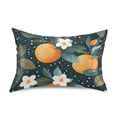 thumbnail image 7 of Yayeee Pillowcase Standard Size Set of 2 Satin Wrinkle Resistant Pillow Case, Green Oranges, 7 of 7