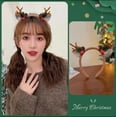 thumbnail image 3 of Diadema de Navidad para niños y adultos, diadema con cuernos de reno, cuerno, flor, banda para el pelo, cierre para la cabeza, fiesta de año nuevo, Cosplay de Halloween, 3 of 4