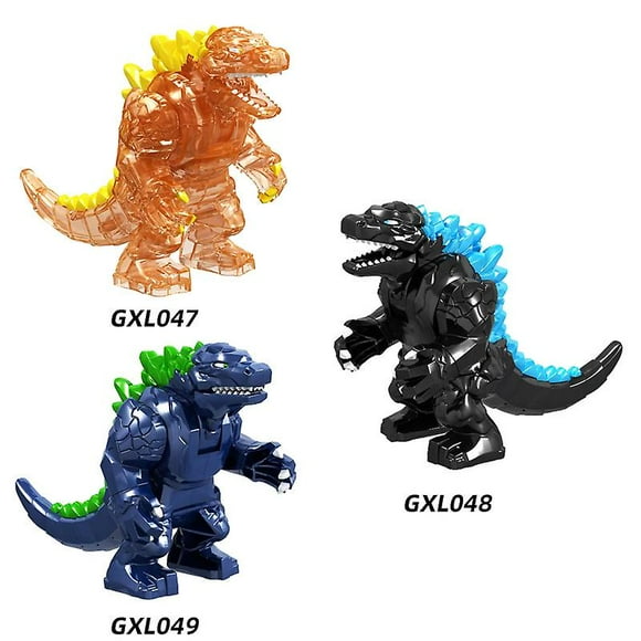 Vorallme 3-pack King Of Monsters Godzilla Puzzle Assembling Block Toys