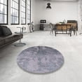 thumbnail image 4 of Ahgly Company Machine Washable Indoor Rectangle Industrial Modern Mist Blue Area Rugs, 2' x 5', 4 of 7
