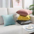 thumbnail image 3 of Dtwnek Pack of 2 Velvet Super Soft Pillow Case Solid Decorative Square Throw Pillow Cover Cushion Case for Sofa Bedroom Car, 18"x18", 3 of 7