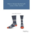 thumbnail image 2 of MeMoi Men's Stripe Buttersoft Cozy Crew Socks - Mens - Male, 10-13, Blue, 2 of 7