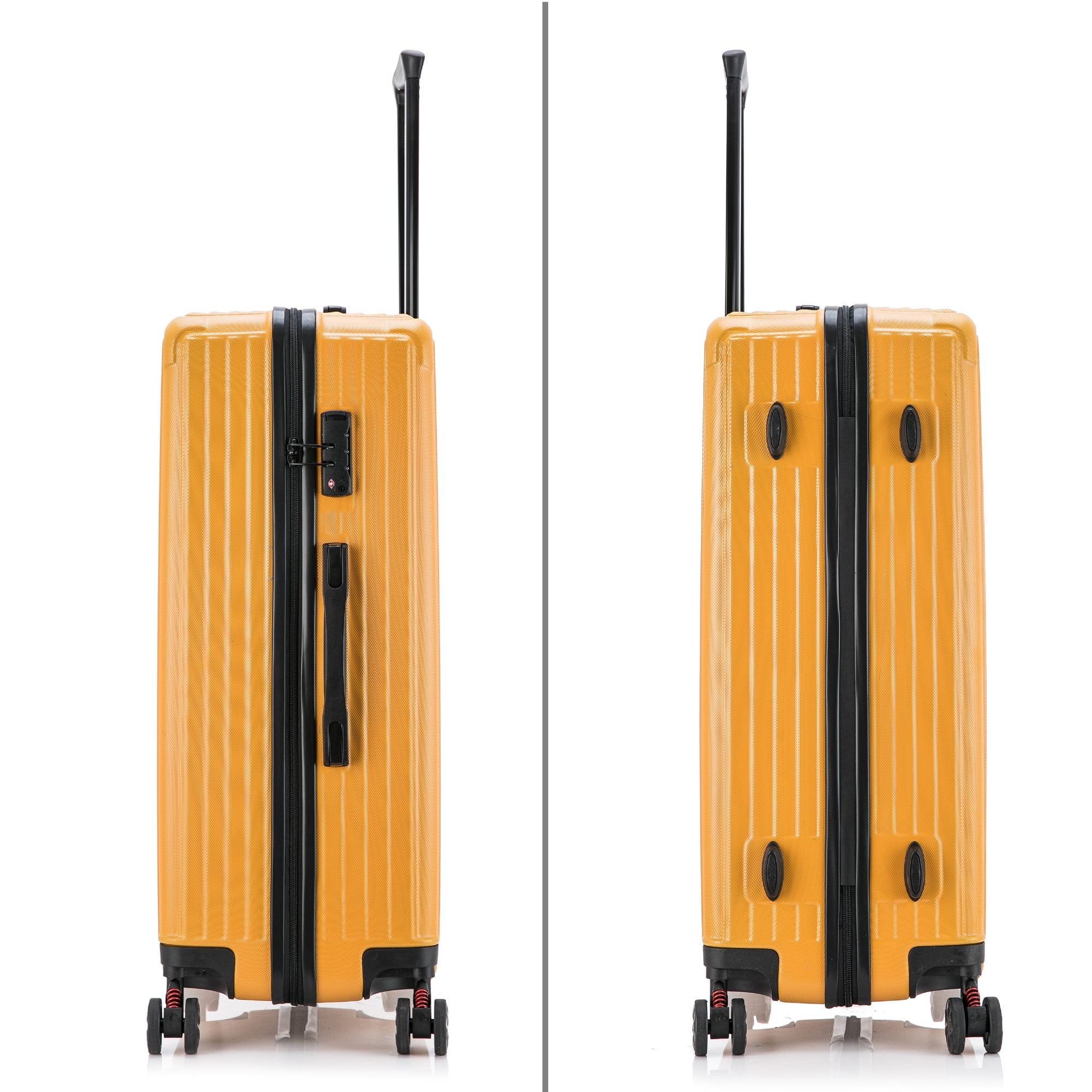 DUKAP Stratos 3-Piece Hardside Lightweight Luggage Sets with Wheels Handle Trolley, (20"/24"/28"), Terracota