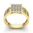 thumbnail image 3 of Natural 1ct Round Cut Diamond Mens Cluster Engagement Anniversary Ring Solid 18K Rose, White or Yellow Gold G SI1, 3 of 3