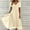 Beige, variant on Kmdttou Women's Short Sleeve Loose Plain Dresses Women Casual Fashion Loose Solid Lace Chiffon Short Sleevee V-Neck Dress
