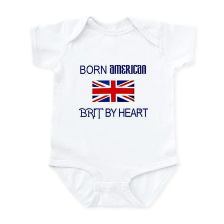 

CafePress - Born American British By Hea Infant Creeper - Baby Light Bodysuit Size Newborn - 24 Months