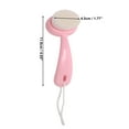 thumbnail image 4 of 1 Pc Soft ABS Cleansing Brush with Flat Hair Curved Handle Pink White 4.65"x2.09", 4 of 4