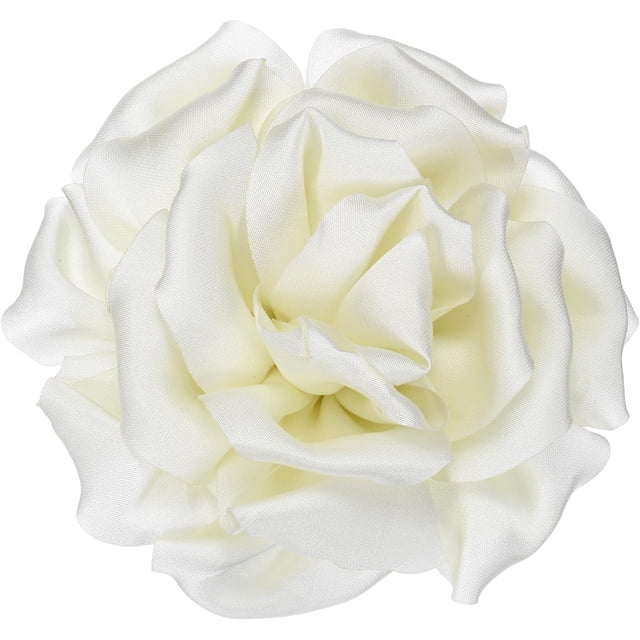 Silk Satin Flower Brooch Pin, Large Peony Floral Lapel Pin