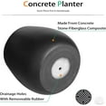 thumbnail image 6 of Oval Concrete Planter Outdoor, Large Cement Plant Pots Indoor for Trees Flowers (Black, 18.5 inch), 6 of 12