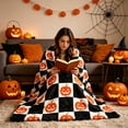 thumbnail image 2 of FEOLGEHLY Halloween Throw Blanket, Fleece Blanket, Soft Throw Blanket For Couch, Flannel Throw Blankets Clearance, Sofa Throw Blanket for Home Office Halloween Decorations 27.6 x 39.4 in (A), 2 of 10