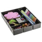Officemate Deep Drawer Organizer Tray, 8 Compartments, 2 1/4H x 15 1/8W x 11 1/2D, Black
