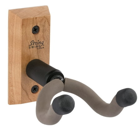 Electric Guitar Wall Hanger String Swing Wall Mount Guitar Hanger for Acoustic and Electric Guitars- Handmade in the USA - CC01K-C Cherry ()