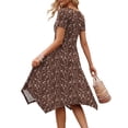 thumbnail image 3 of Fantaslook Plus Size Dresses for Women Floral Asymmetrical Hem Dress Summer Sundresses with Pockets, 3 of 9