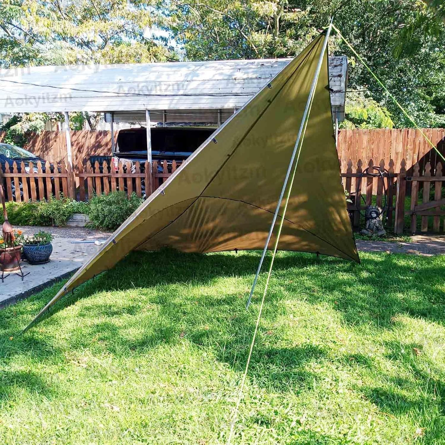 Tent Poles, Adjustable Portable Tent Poles, Sturdy and Durable Rustproof Thickened Iron Tent Stakes for Camping, Hiking, Van Awnings, Beach Awning Tent Accessory with Storage Bag