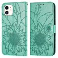thumbnail image 1 of Funda tipo cartera con girasoles grabados para iPhone 11, multifuncional, elegante y con protección total., 1 of 5