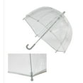 thumbnail image 2 of Kids Vinyl Pinch-Proof Clear Bubble Umbrella, Blue, 2 of 2