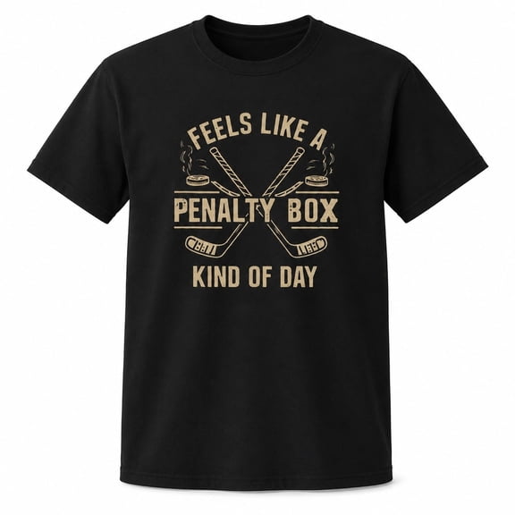 Funny Hockey Graphic T-Shirt, Penalty Box Kind of Day Unisex Classic Fit Tee