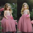 thumbnail image 4 of Robe Longue en Dentelle Fleurie pour Fille, Robe de Princesse Formelle, 4 of 5