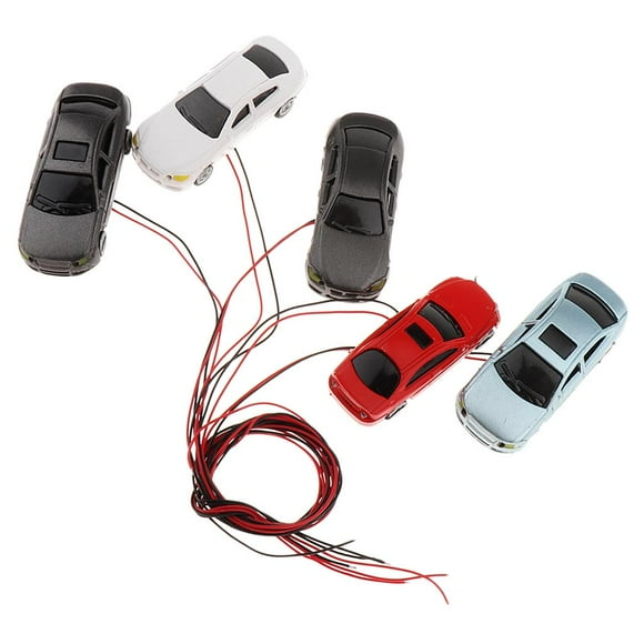 KLKCMS 5pcs HO Scale Model Cars, Painted Model Car Kit, HO Scale Model Car, Building 1:100