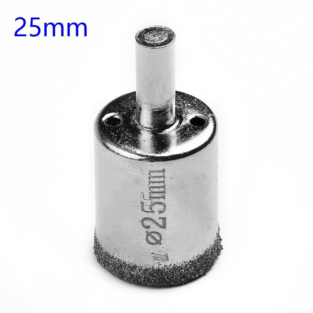 3 Pc 25mm Diamond Coated Drill Bits Set Hole Saw Cutter Long Shank Glass Marble 