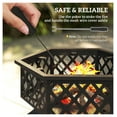 thumbnail image 5 of 28" Outdoor Fire Pit with Grill - Hexagon Wood Burning Fireplace - Spark Screen & Poker - Portable Patio Firepit for Camping, 5 of 9