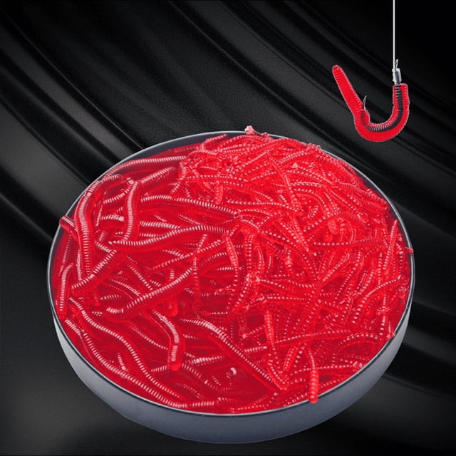 Lombriz roja lombriz de tierra más cebo falso de pez simulación Luya Soft Bait cebo luminoso lombriz de tierra pequeña