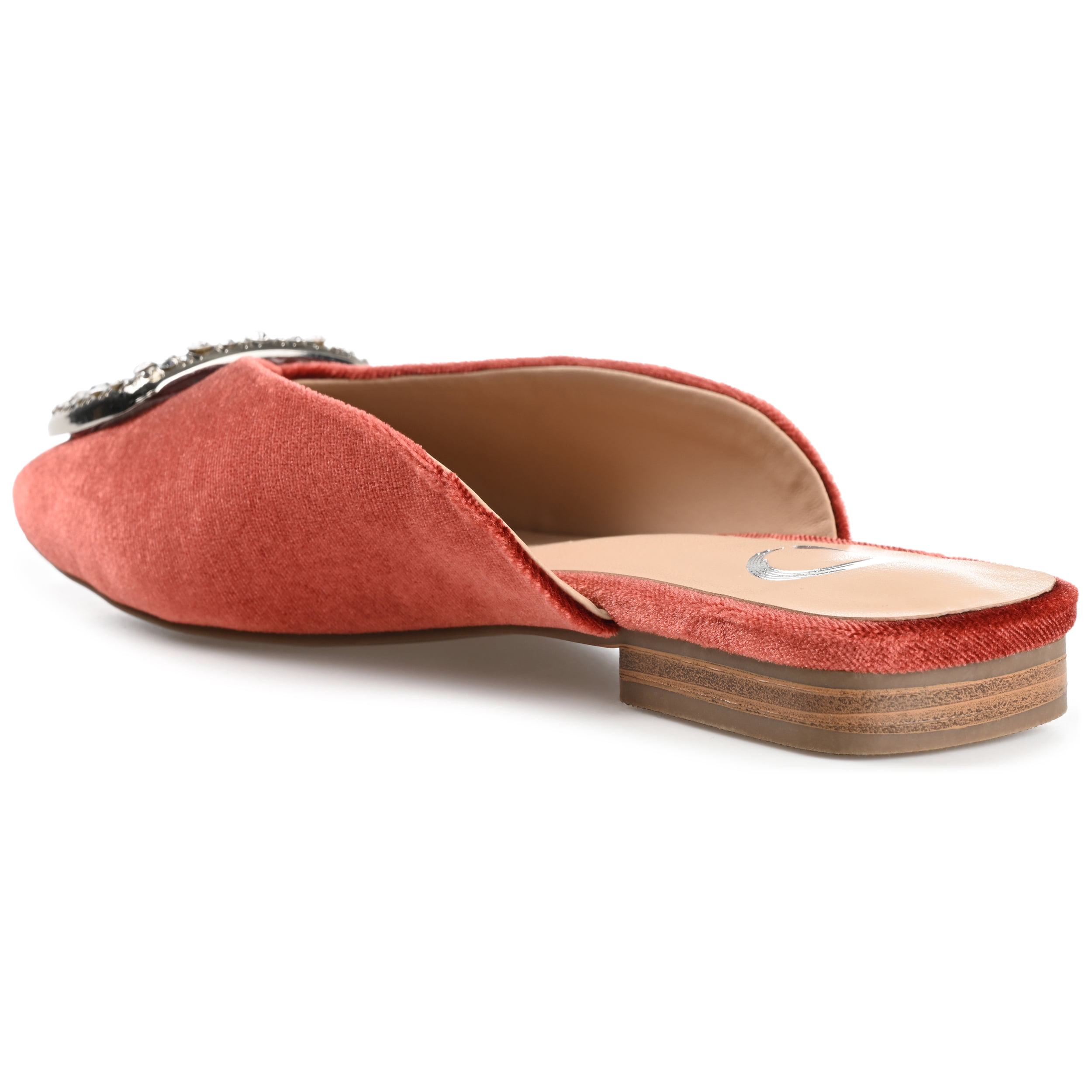 Journee Womens Sonnia Mules Square Toe Slip On Evening Dress Flats