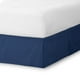 thumbnail image 1 of Faldón de cama cepillado Bare Home Doble Colección Premium 1800 caída de 15 pulgadas Tamaño completo Azul oscuro, 1 of 5