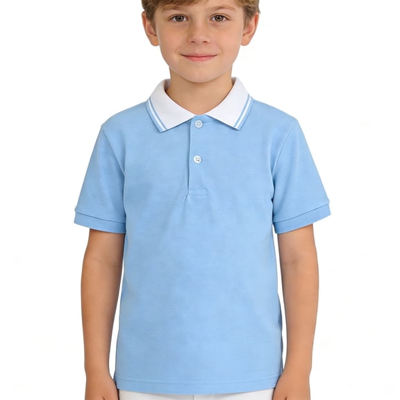 WELOIJEVBE Toddler Boys Short Sleeve Polo Shirts Boys Uniform Shirts Classic Collared Neck Boys' Polo Shirts Boys 2-3 Years Clothes