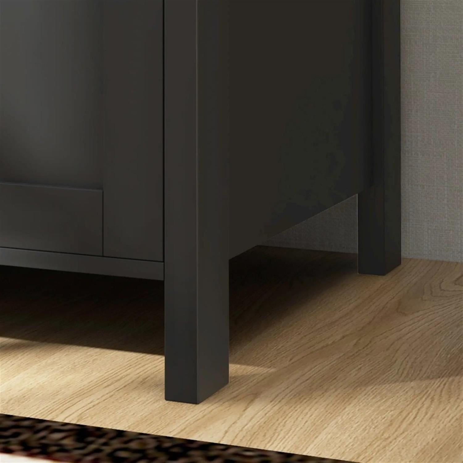 Demi Bonn Modern 2-Drawer Filing Cabinet with Adjustable Hanging Bar, for Letter, A4 and Legal Size, Home Office, Lateral File Cabinet, Black