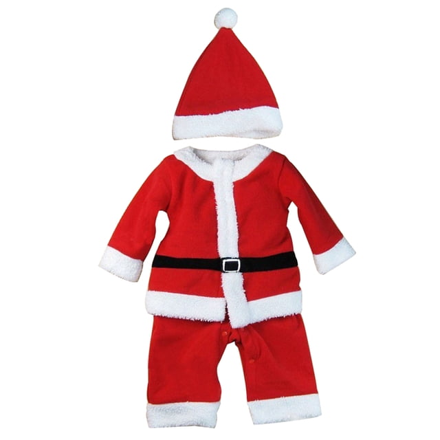 Ropa de Navidad para recién nacidos con gorro Ropa de escalada de algodón para bebés Pelele adorable para bebés (niño, 80 cm)