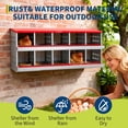 thumbnail image 3 of Lumiparty 10-Compartment Galvanized Steel Chicken Nesting Box with Rollaway Design, Red, 3 of 7