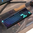 thumbnail image 1 of Teclado para juegos con retroiluminación RGB, teclado silencioso de 99 teclas, teclado con cable para ordenador portátil y PC, 1 of 6