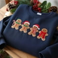 thumbnail image 2 of Gingerbread Embroidered Christmas Sweatshirt, Merry Christmas Crewneck Sweatshirt, Christmas Cookies Shirt, Custom Xmas Gift, Christmas Gift, 2 of 5
