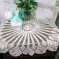 thumbnail image 5 of Nappe en Dentelle Ronde Coton Rond au Crochet Napperon Rond en Coton,pour Décoration de Table,75-80cm, 5 of 5