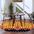 thumbnail image 3 of Round Rug 6Ft Washable Non-Slip, Ethnic Boho Circle Area Rugs for Living Room Bedroom, Vintage Abstract Geometric Textured Indoor Floor Mats Carpet Runner for Home Decor Aesthetic, 3 of 8