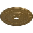 thumbnail image 3 of Ekena Millwork 26 3/4"OD x 3 5/8"ID x 1 1/8"P Leaf Ceiling Medallion (Fits Canopies up to 3 5/8"), Hand-Painted Pale Gold, 3 of 5