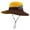 Yellow Brown, variant on Womens Summer Sun Hat Wide Brim Outdoor UV Protection Hat Foldable Ponytail Bucket Cap for Beach Fishing Hiking