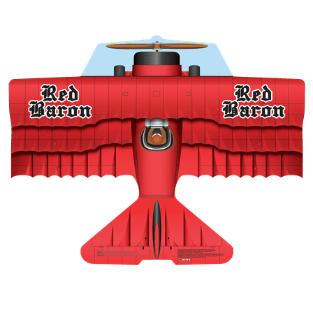 Brainstorm Toys Red Baron Flying Aces 37" Poly Airplane Kite