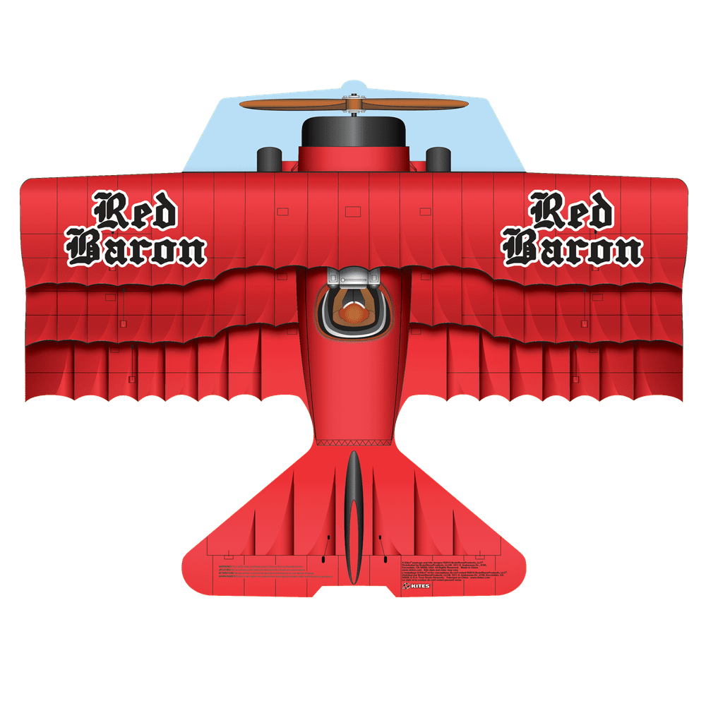 Brainstorm Red Baron Flying Aces 37" Poly Airplane Kite