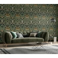 thumbnail image 7 of Seabrook Designs Midnight Blue & Goldenrod Primrose Garden Floral Prepasted Wallpaper - 20.9 in. W x 33 ft. Roll, 7 of 7