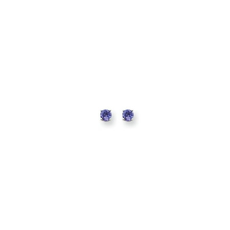14k White Gold Earrings. Gem Wt- 0.66ct (4MM)