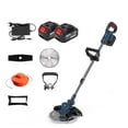 thumbnail image 1 of Tondeuse à Gazon Sans Fil Moteur Sans Balais Coupe-Herbe Électrique Longueur Réglable Angle Télescopique Outils de Jardin Roue en Fil, Facile à Utiliser, 1 of 6