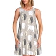 thumbnail image 1 of Balery winter Snowflake beer Vestidos de verano para mujer con estampado: vestido holgado sin mangas, vestido playero informal y cómodo para días calurosos., 1 of 7