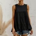 thumbnail image 5 of Women's Summer Casual O-Neck Regular Soild Long Sleeve T-Shirt Blouse womens tops clearance, 5 of 9