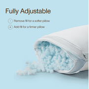 Coop Home Goods Cool+ Adjustable Cooling Body Pillow, 18x52, Cooling Gel Memory Foam & Microfiber, Side Sleeper & Pregnancy Pillow with Cool-to-The-Touch Washable Cover, Breathable Full Body Support