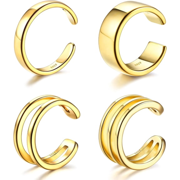 Cuff Earrings 925 Sterling Silver Ear Cuff Earrings Cross Non-Piercing Fake Helix Earcuff Cartilage Earrings Conch Ear Clips for Women Ear Jewelry[j747]