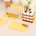 thumbnail image 6 of Efavormart 50 Pack | Mini Gold Rectangle Dessert Slice Paper Trays, Cake Boards - 2.4"X4", 6 of 11