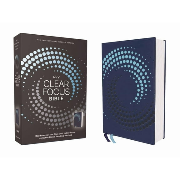 Clear Focus Nirv, Clear Focus Bible, Leathersoft, Navy: Read More of the Bible with Better Focus Using the Bionic Reading Method, (Hardcover)
